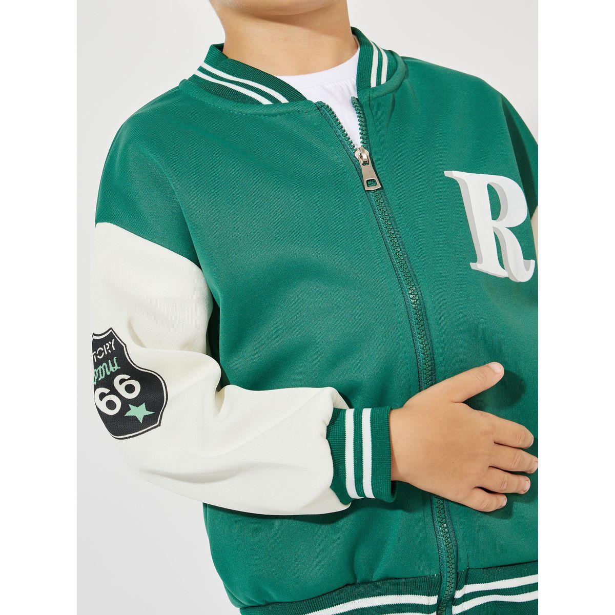 Styli Patch Detail Zipper Baseball Jacket-boys-clothing-jacketsandcoats-image-5