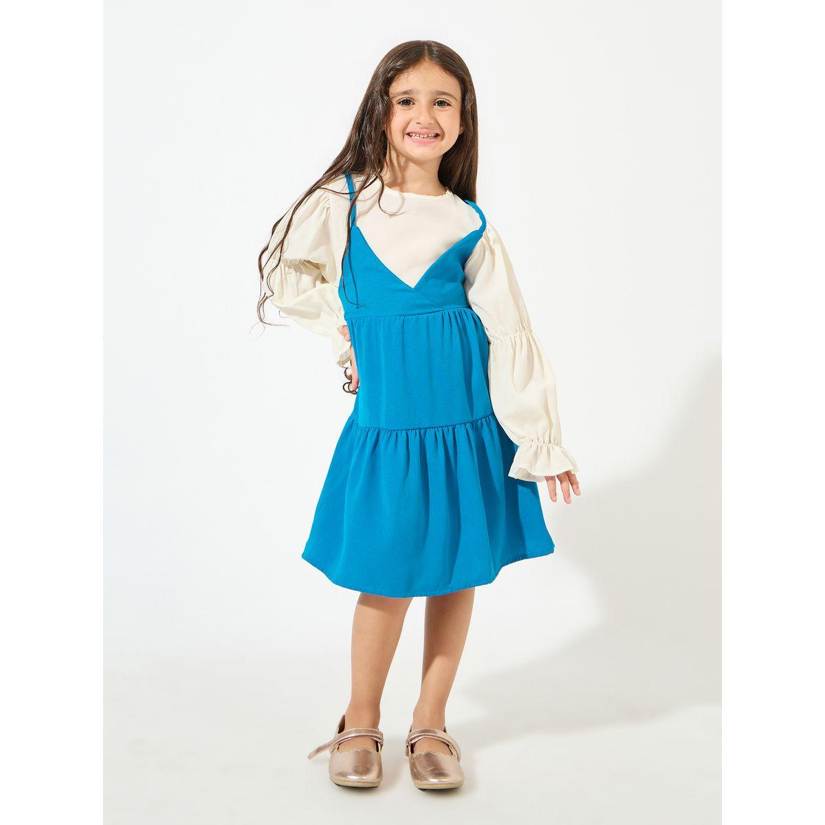 Styli 2in1 Style Bow Back Ruffle Hem Dress-girls-clothing-dressesandjumpsuits-image-1