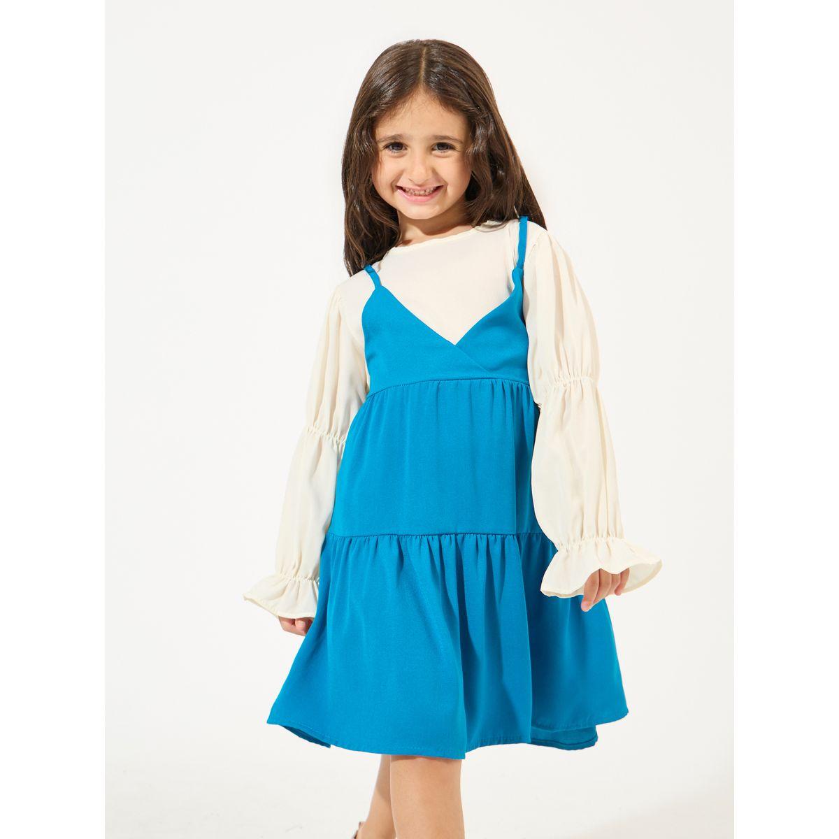 Styli 2in1 Style Bow Back Ruffle Hem Dress-girls-clothing-dressesandjumpsuits-image-2