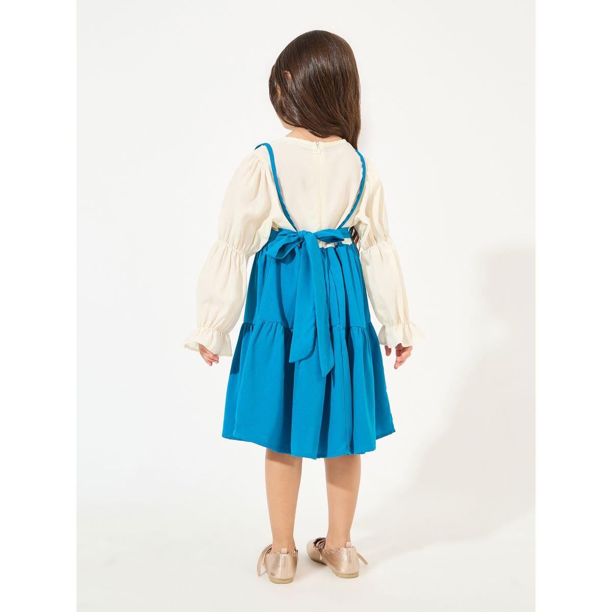 Styli 2in1 Style Bow Back Ruffle Hem Dress-girls-clothing-dressesandjumpsuits-image-4