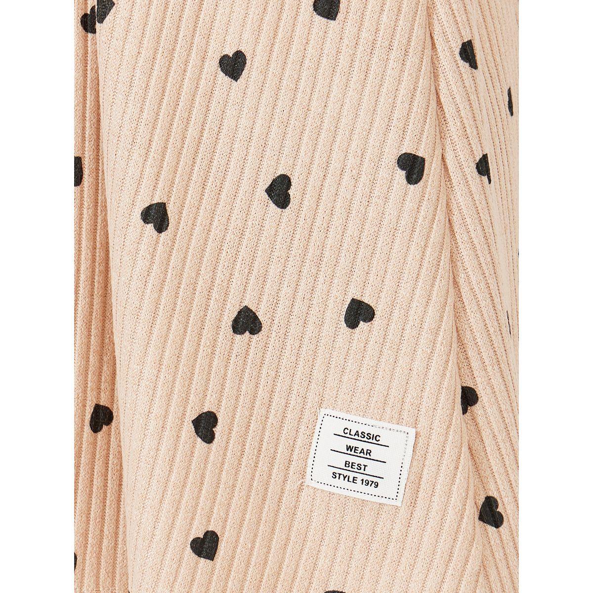 Styli Heart Printed Rib Knit Casual Knee Length Dress-girls-clothing-dressesandjumpsuits-image-3