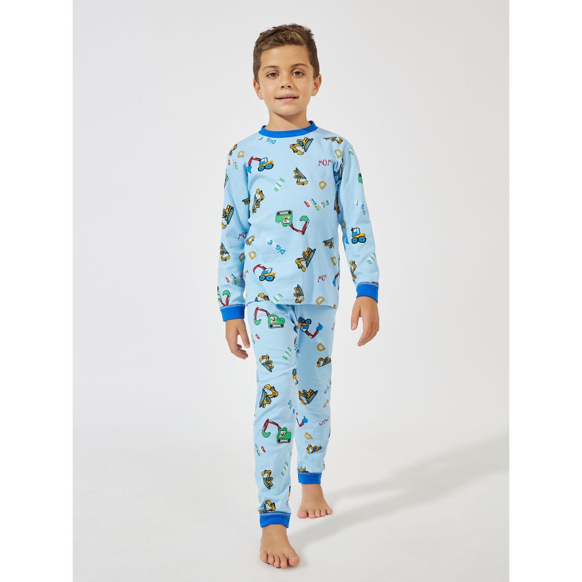 طقم من بنطال بيجاما مع تيشيرت باكمام طويلة-boys-clothing-nightwear-image-1