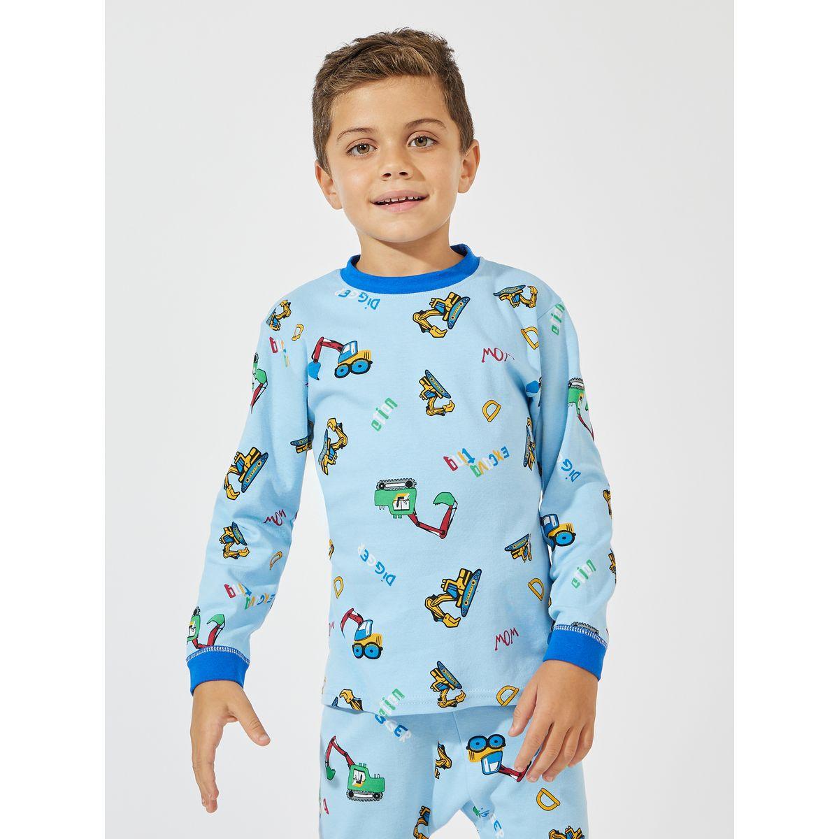 طقم من بنطال بيجاما مع تيشيرت باكمام طويلة-boys-clothing-nightwear-image-2