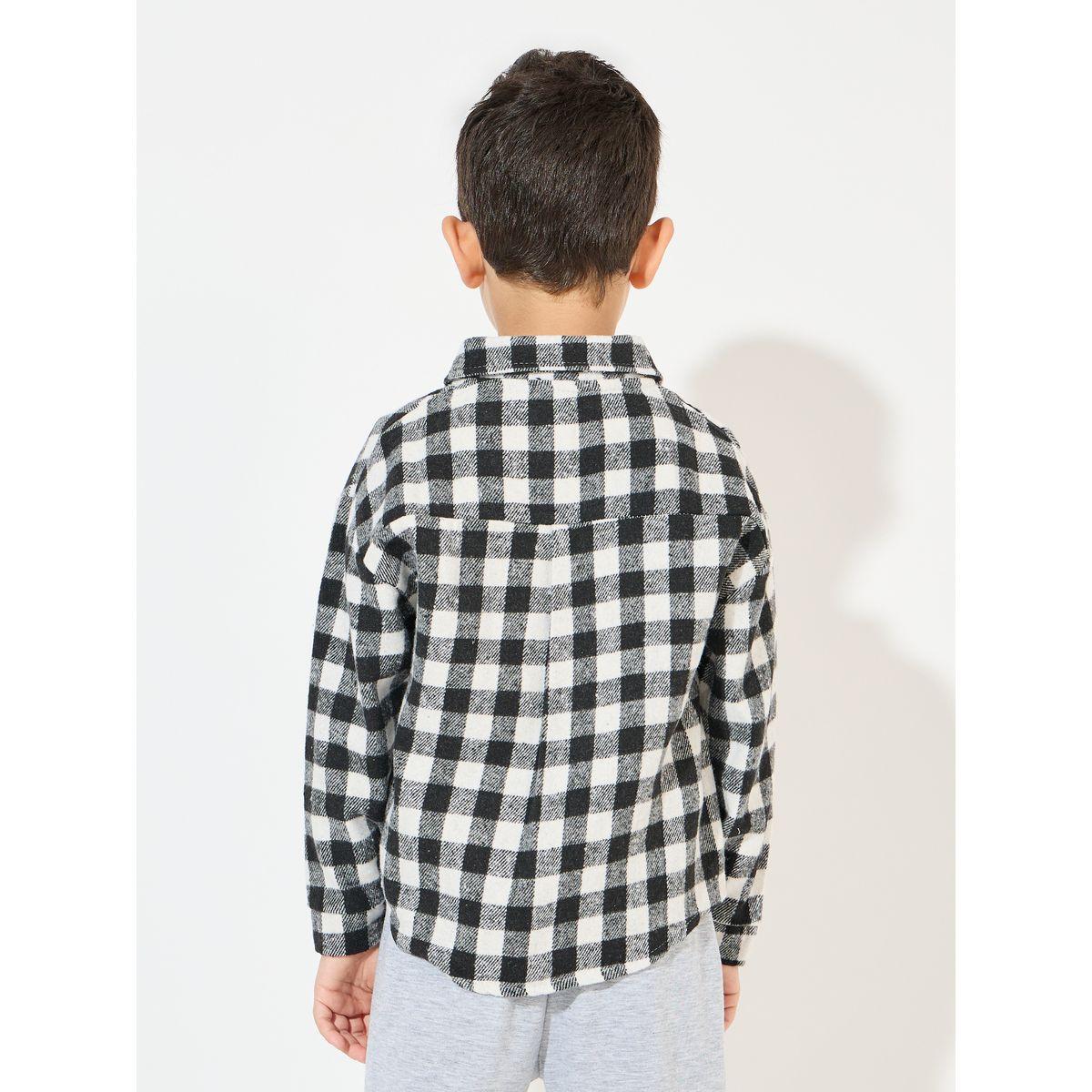 Styli Checked Casual Shirt with Patch Pocket-boys-clothing-shirts-image-4
