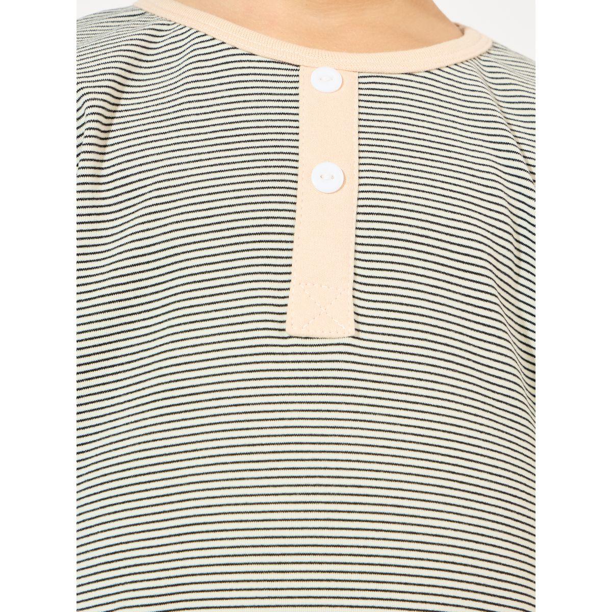 تيشيرت مخطط بتفاصيل مُتباينة مع أزرار-boys-clothing-tshirtsandpolos-image-3