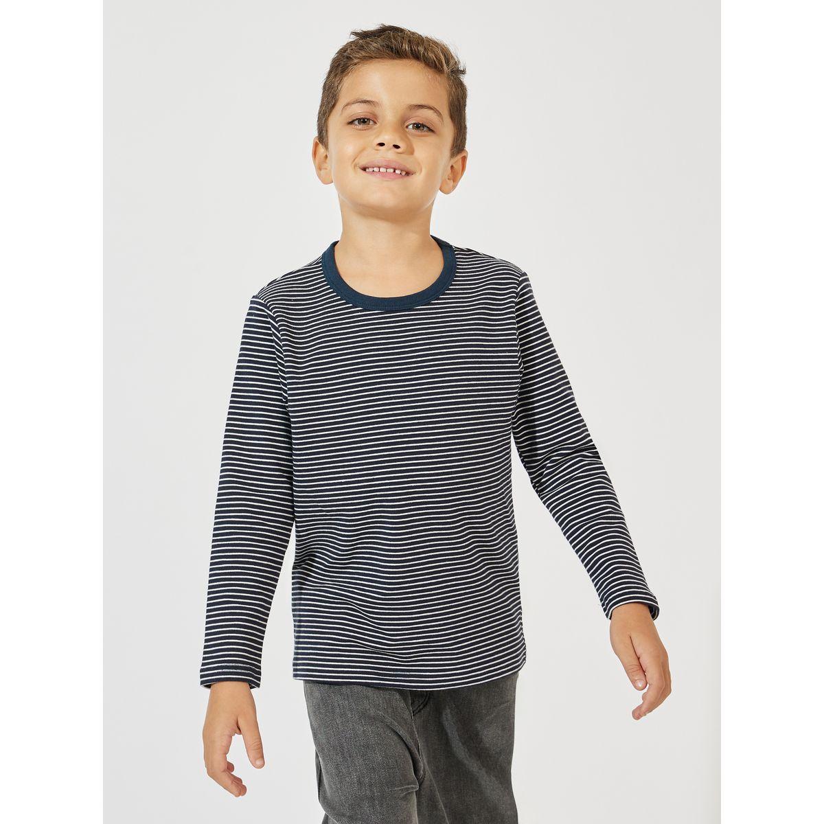 Styli Striped Long Sleeve Cotton T-Shirt-boys-clothing-tshirtsandpolos-image-1