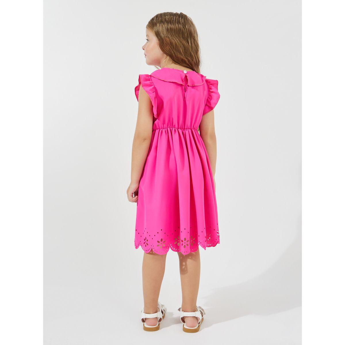 فستان كاجوال بحواف مزينة بفتحات مع كشكش-girls-clothing-dressesandjumpsuits-image-4