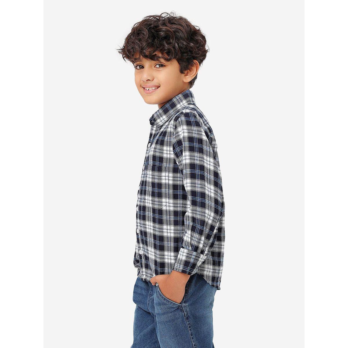 LilPicks X Styli  Checked Print Full Sleeves Shirt-boys-clothing-shirts-image-3