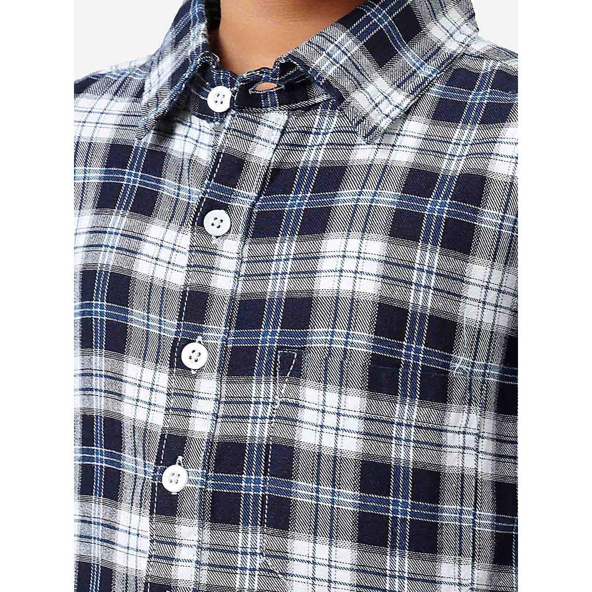 قميص مطبع بنمط مربعات مع اكمام طويلة ليل بيكس × ستايلي-boys-clothing-shirts-image-4