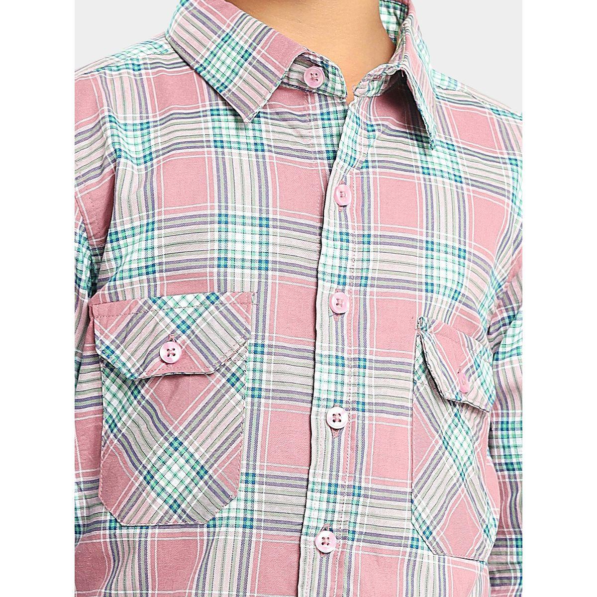 LilPicks X Styli  Checked Full Sleeve Shirt with Flap Pocket-boys-clothing-shirts-image-2