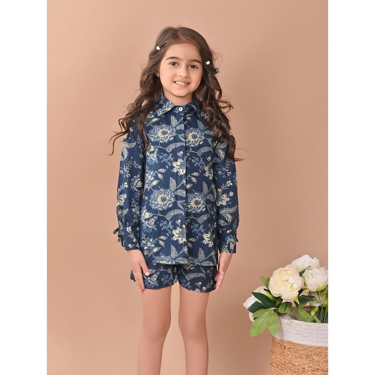 LilPicks X Styli  Floral Print Shirt & Shorts Set-girls-clothing-setsandcoords-image-5