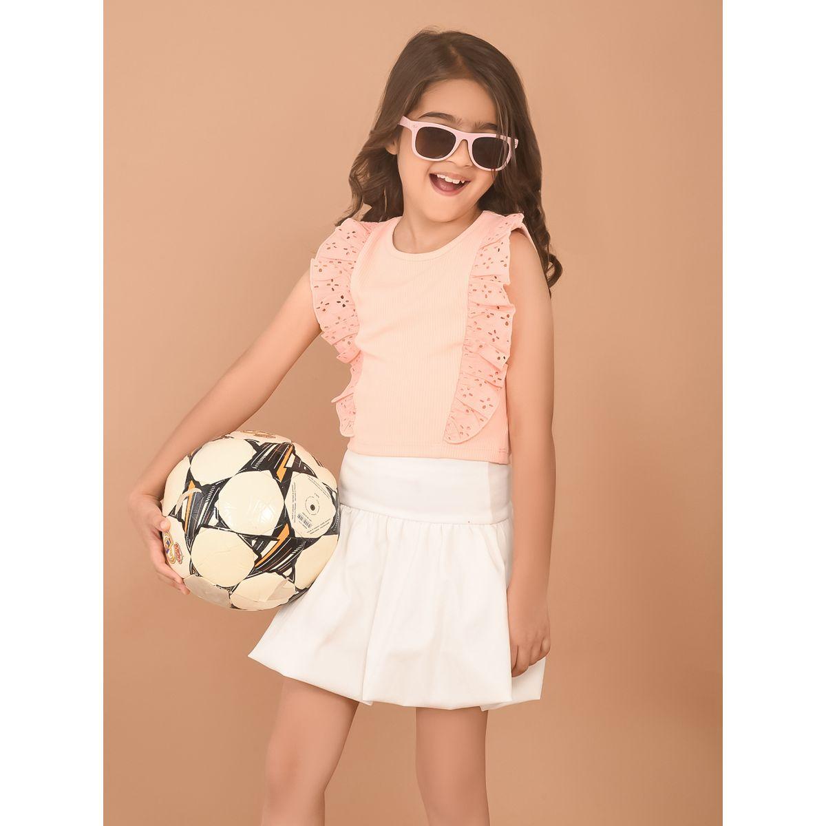 بلوزة قصيرة شيفلي مزينة بكشكش ليل بيكس × ستايلي-girls-clothing-blousesandshirts-image-2