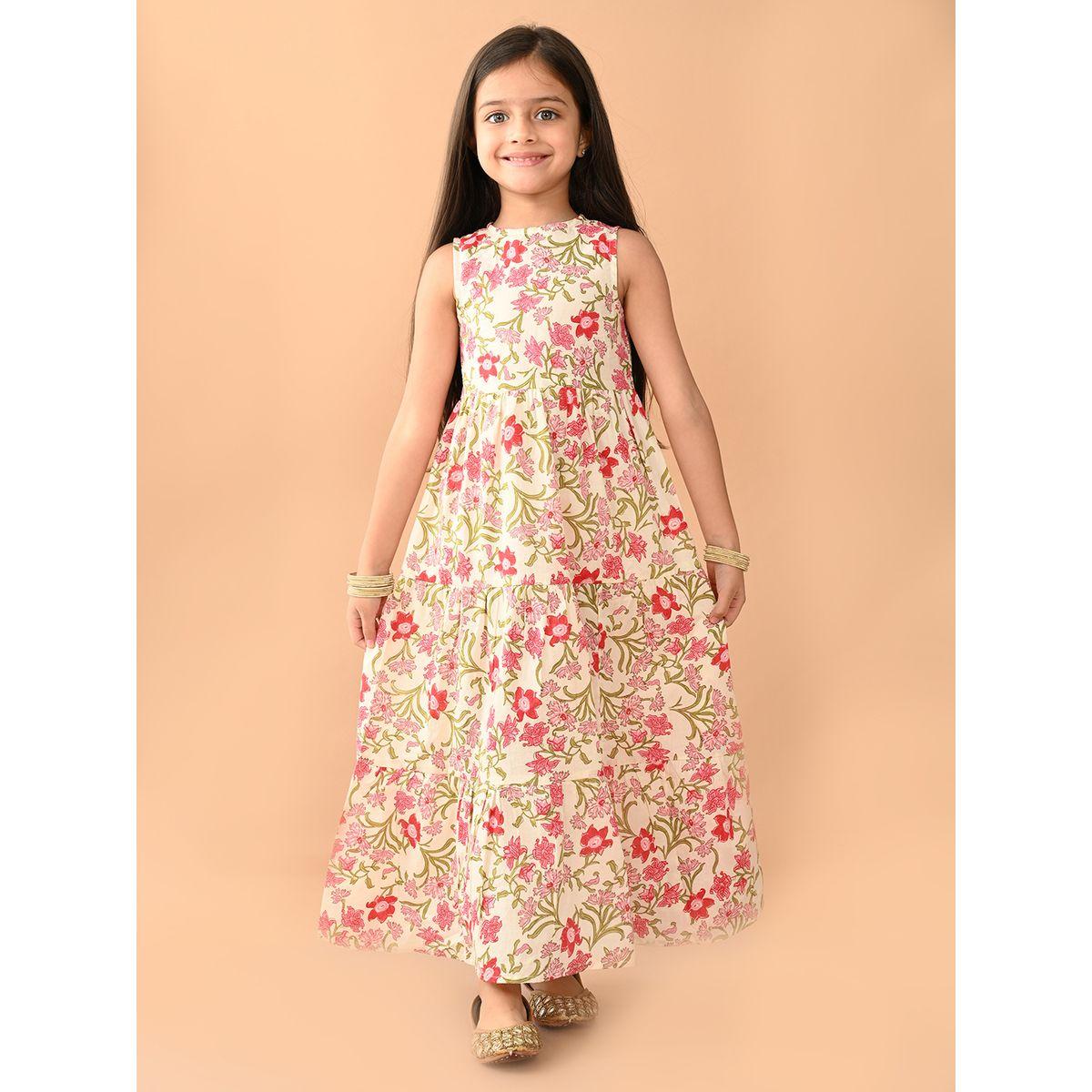 LilPicks X Styli  Floral Print Sleeveless Tiered Dress-girls-clothing-dressesandjumpsuits-image-2