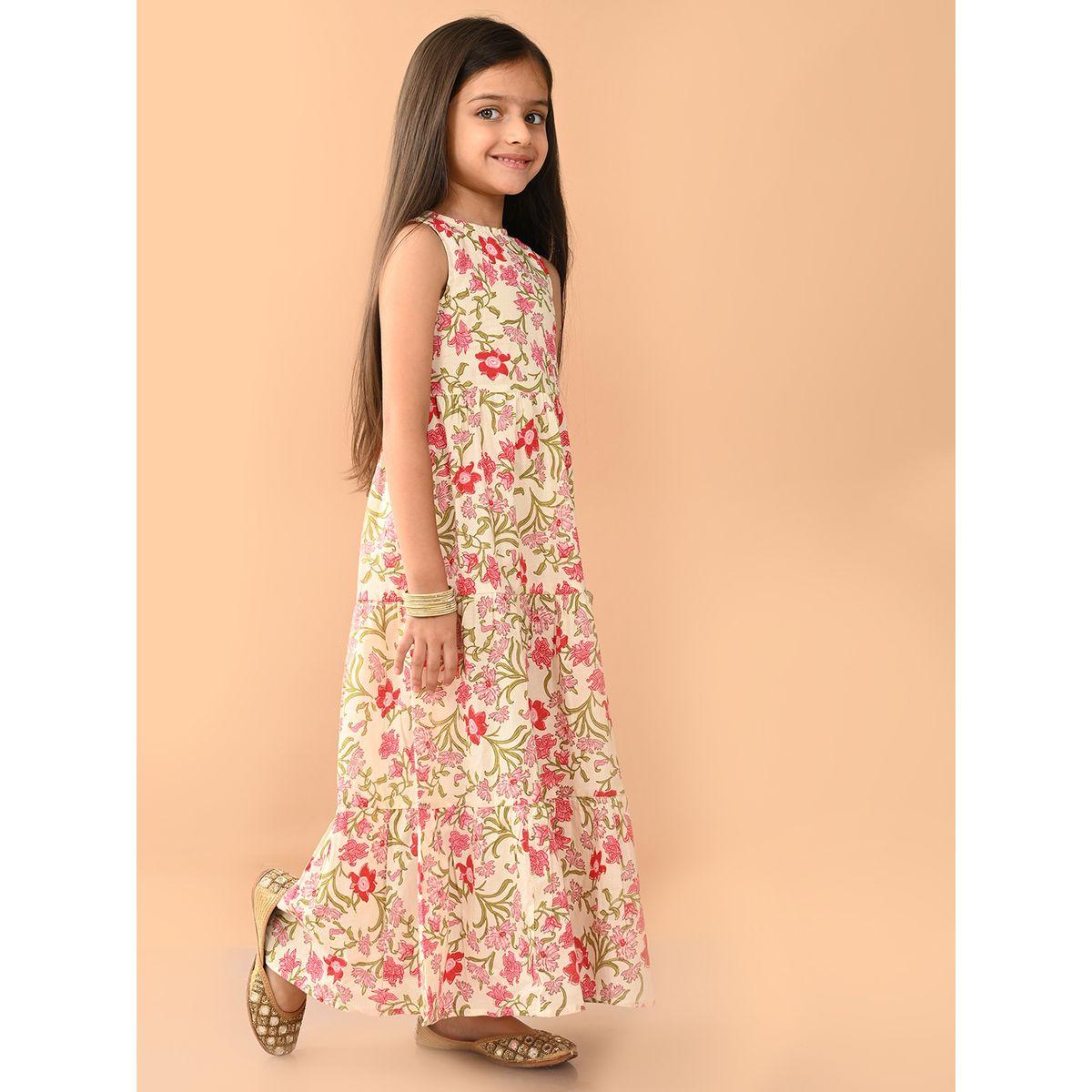 LilPicks X Styli  Floral Print Sleeveless Tiered Dress-girls-clothing-dressesandjumpsuits-image-3