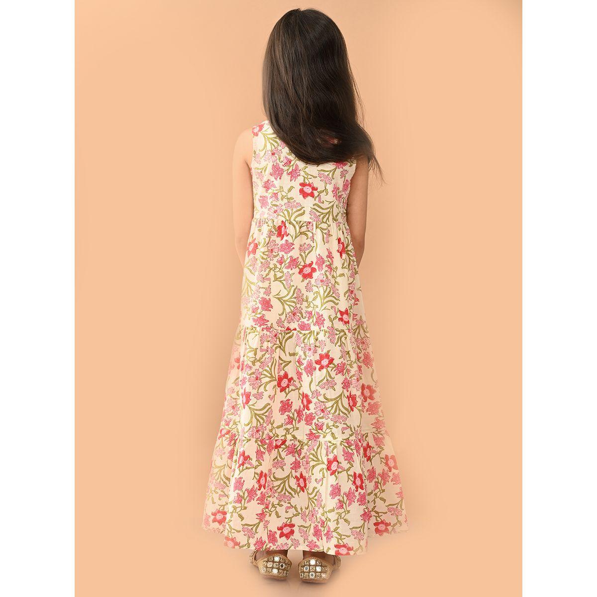 LilPicks X Styli  Floral Print Sleeveless Tiered Dress-girls-clothing-dressesandjumpsuits-image-4