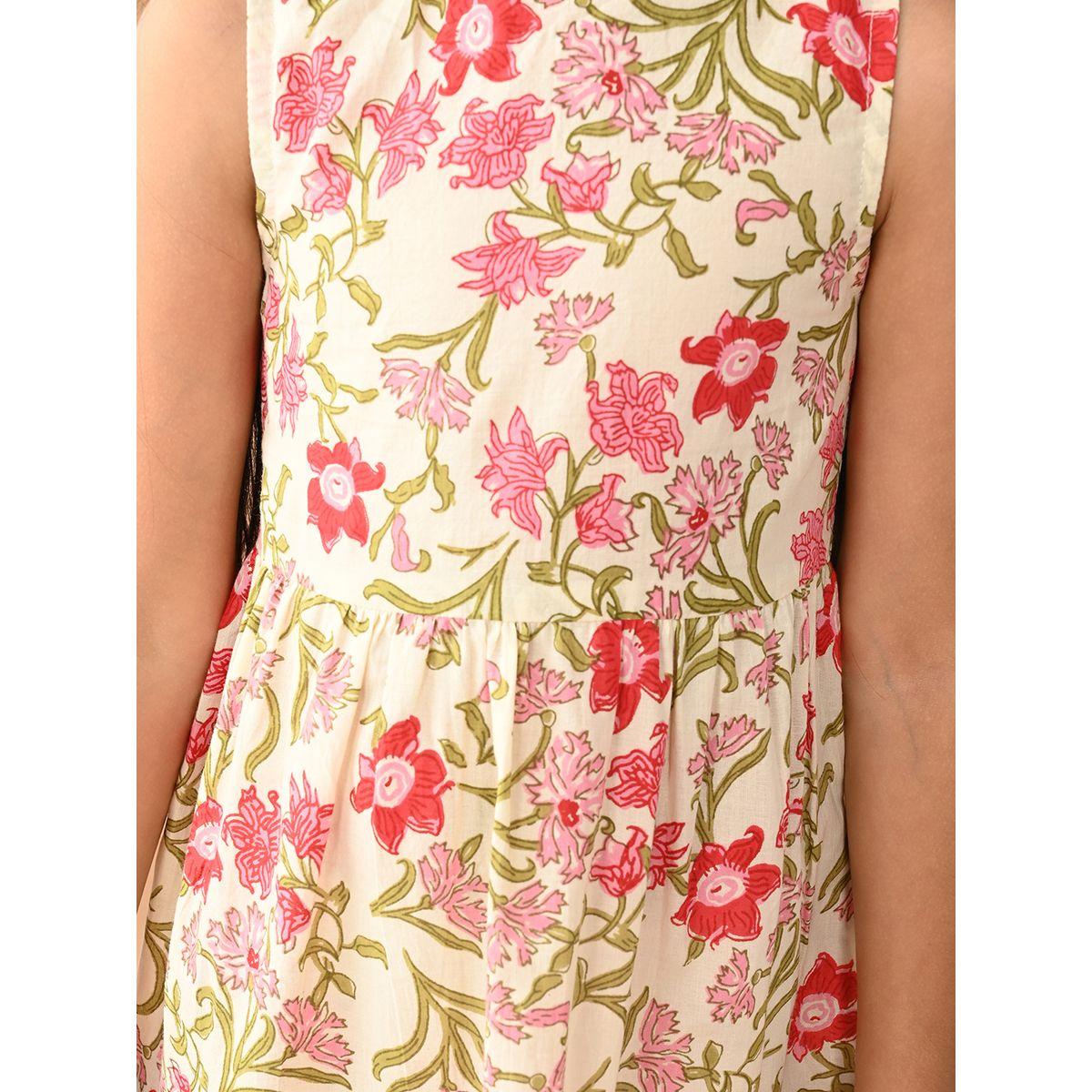 LilPicks X Styli  Floral Print Sleeveless Tiered Dress-girls-clothing-dressesandjumpsuits-image-5