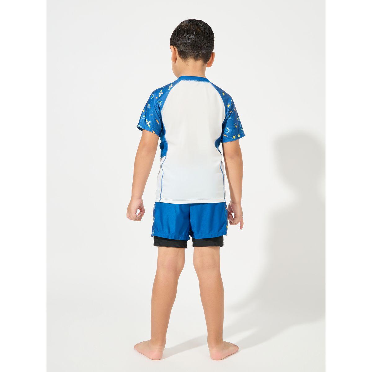 Styli Printed Top & Quick-Drying 2In1 Trunks Swimwear Set-boys-clothing-swimwear-image-4