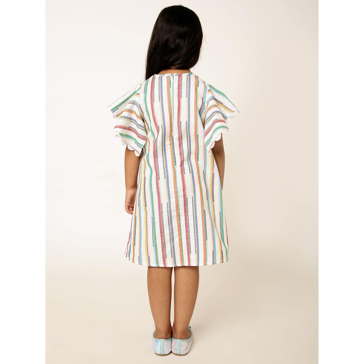 Styli Striped Flute Sleeve Dress-girls-clothing-dressesandjumpsuits-image-3