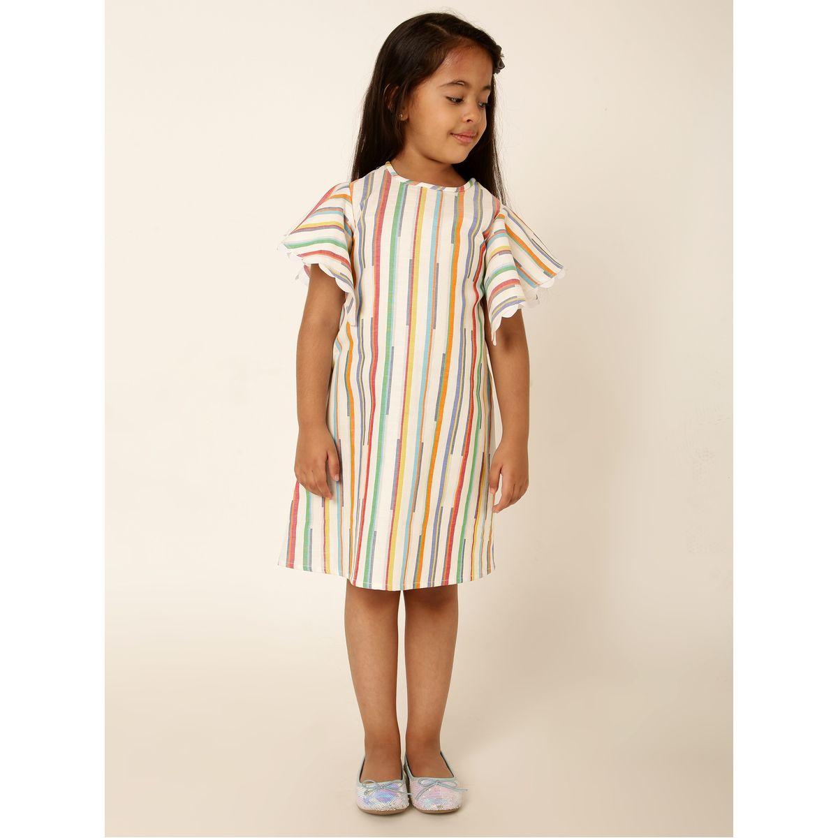 فستان مخطط بأكمام فلوت-girls-clothing-dressesandjumpsuits-image-5