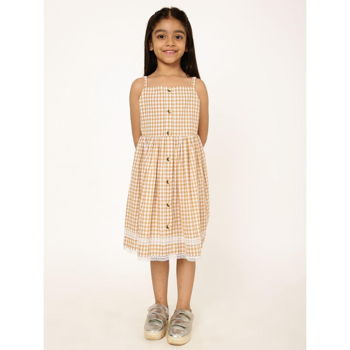 Styli Gingham Check Lace Insert Dress-girls-clothing-dressesandjumpsuits-image-1