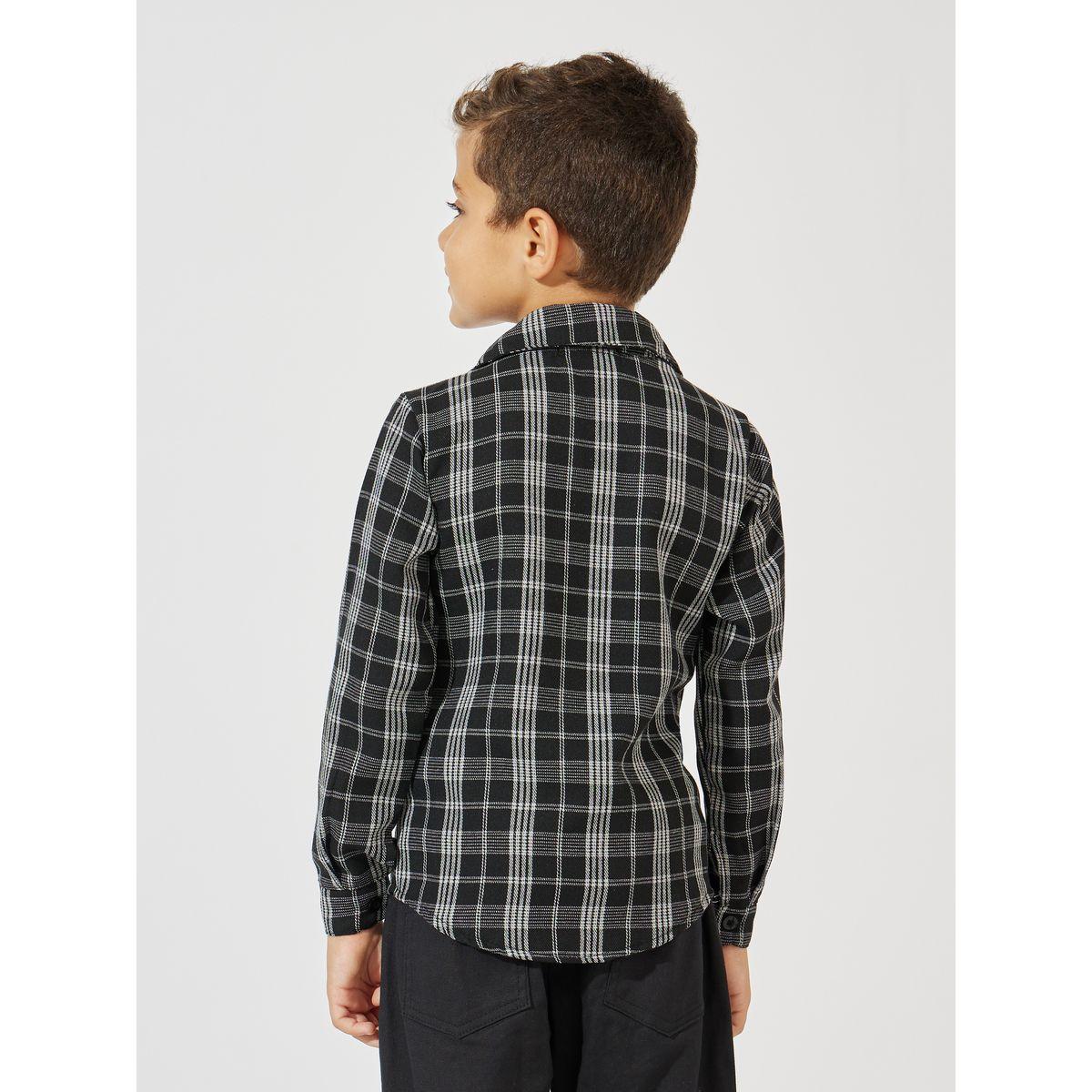 Styli Oversized Plaid Print Long Sleeves Shirt-boys-clothing-shirts-image-4