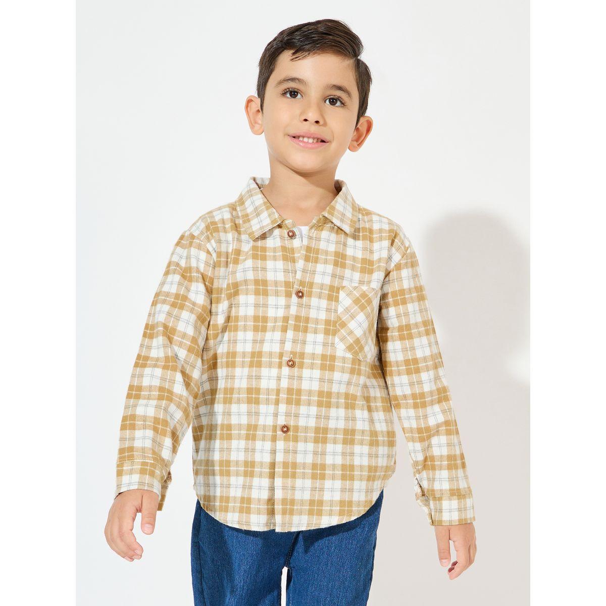 Styli Checked Casual Shirt with Buttons-boys-clothing-shirts-image-1