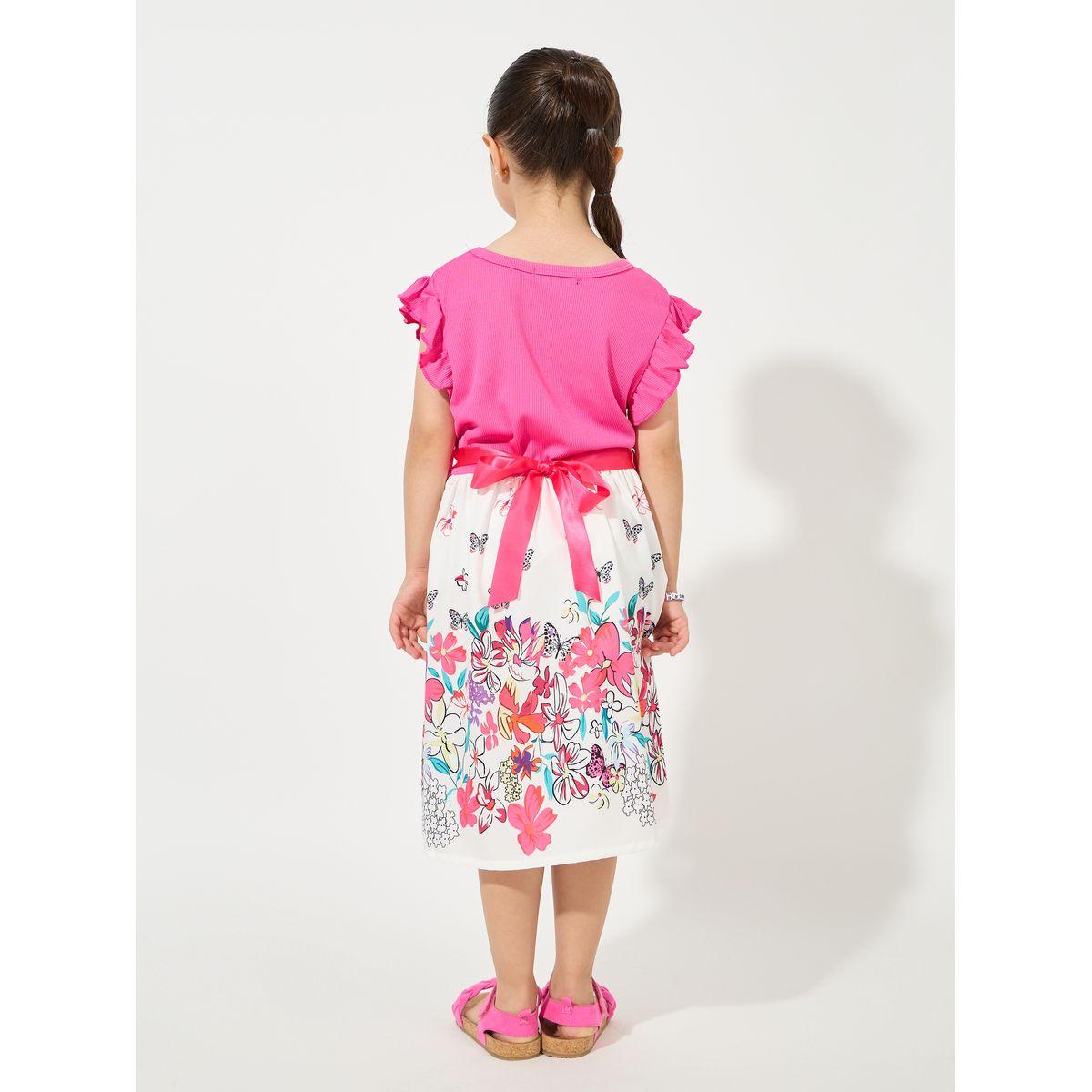 Styli Butterfly Print Ruffled Sleeve Casual Dress-girls-clothing-dressesandjumpsuits-image-4