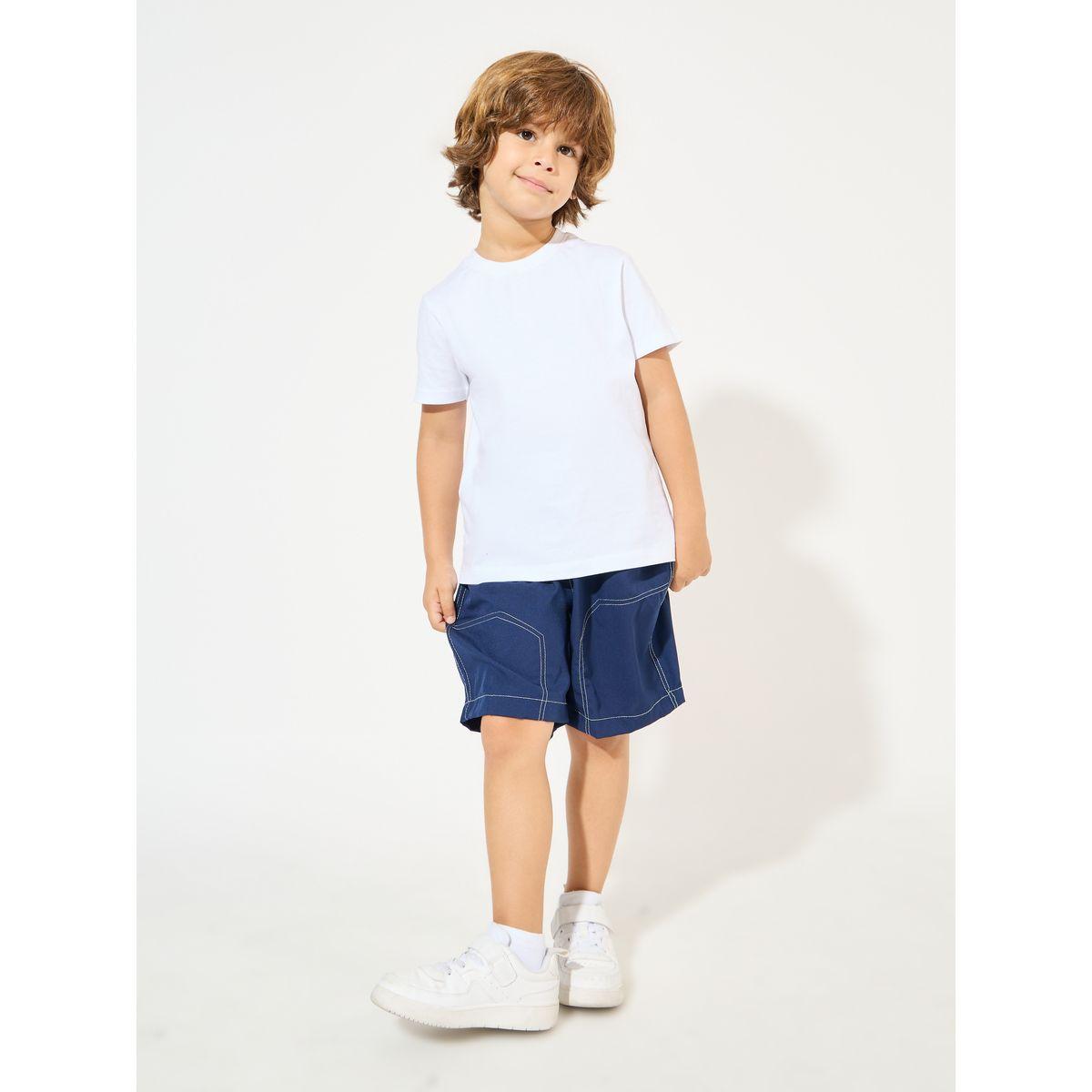 Styli Slant Pocket Stitch Detail Casual Shorts-boys-clothing-bottoms-shorts-image-2