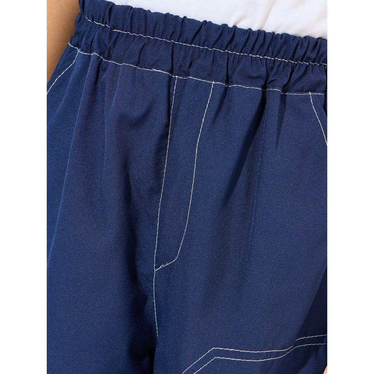 Styli Slant Pocket Stitch Detail Casual Shorts-boys-clothing-bottoms-shorts-image-3