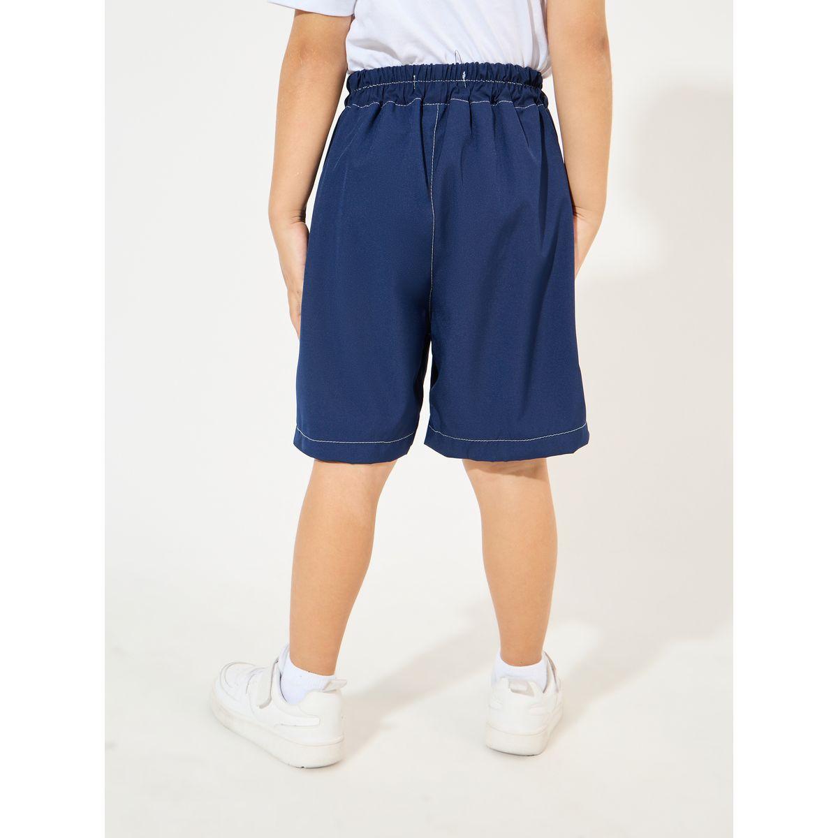 Styli Slant Pocket Stitch Detail Casual Shorts-boys-clothing-bottoms-shorts-image-4