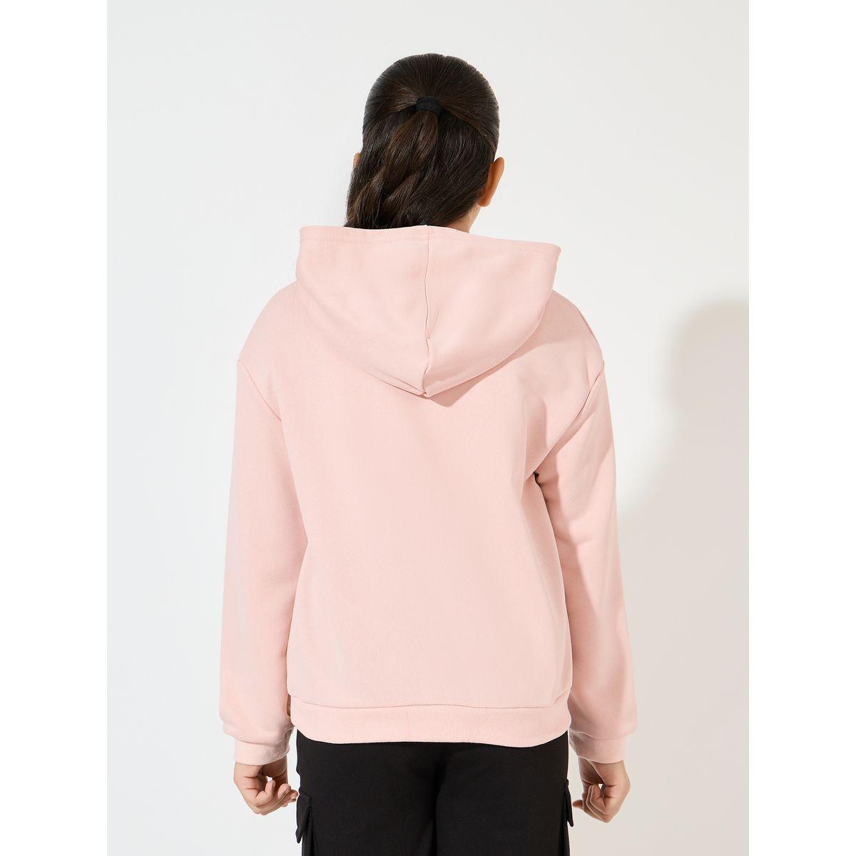 Styli Letter Embossed Dropped Shoulder Hoodie-baby-girls-clothing-sweatshirts-image-4