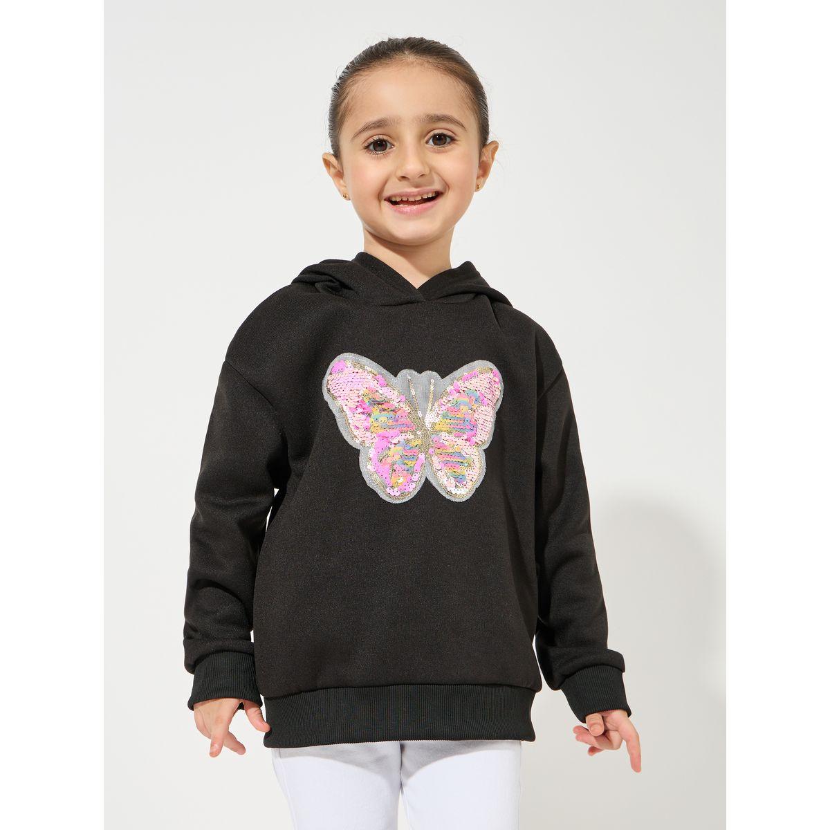 Styli Butterfly Sequin Patch Hoodie-baby-girls-clothing-sweatshirts-image-1