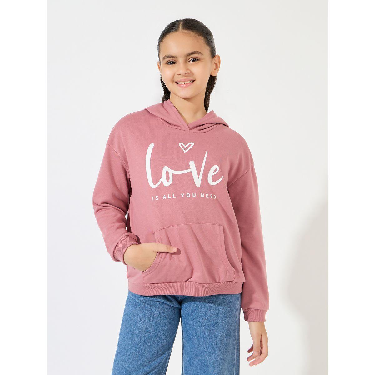 Styli Love Slogan Print Dropped Shoulder Hoodie-girls-clothing-winterwear-sweatshirts-image-2