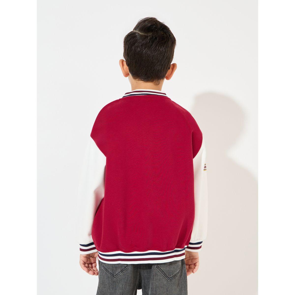 Styli Color Block Patch Detail Jacket with Snap Button-boys-clothing-jacketsandcoats-image-5