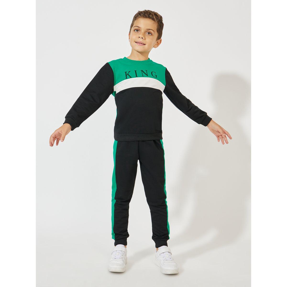 مجموعة من جوغر مع سويت شيرت بنمط كتل الالوان-boys-clothing-setsandcoords-image-1