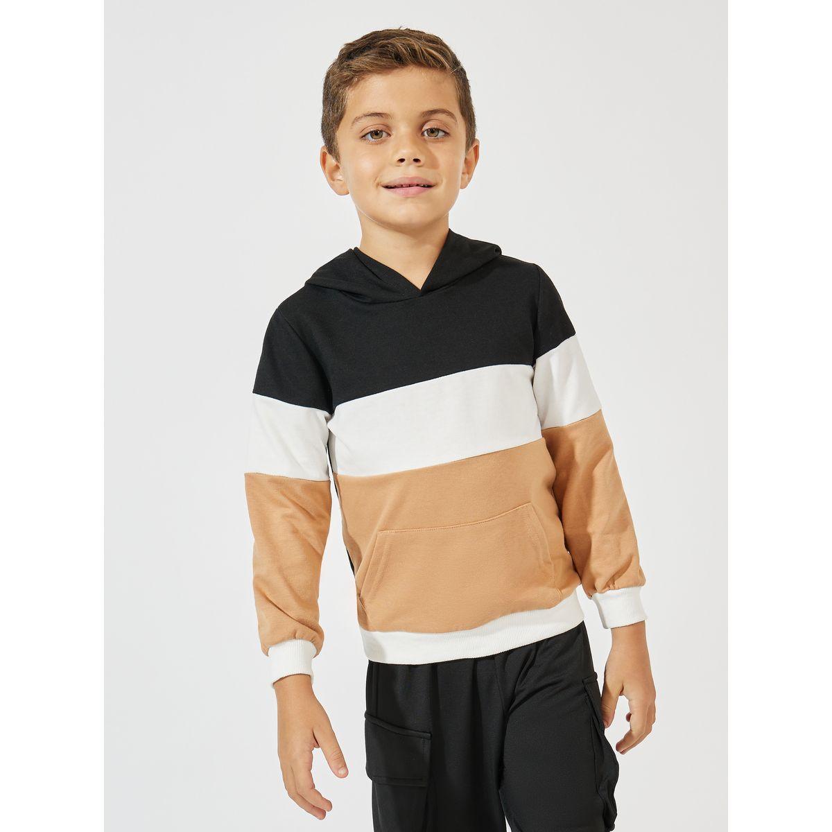 Styli Color Block Lightweight Hoodie-boys-clothing-winterwear-sweatshirts-image-1
