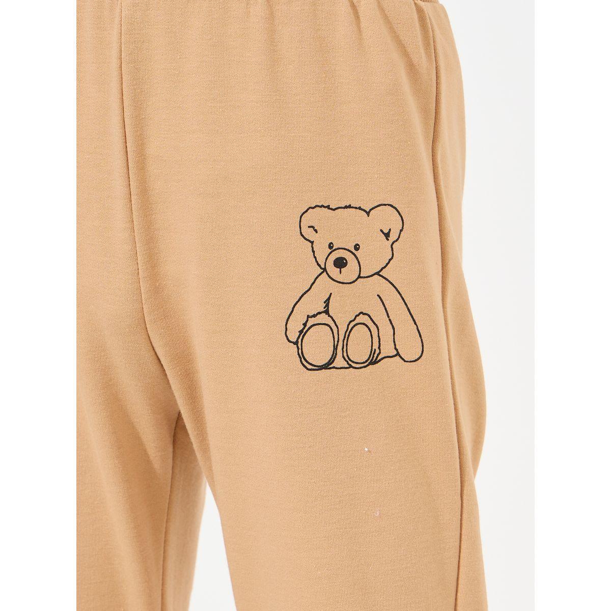 Styli Bear Print Elastic Waistband Joggers-boys-clothing-bottoms-joggersandtrackpants-image-3