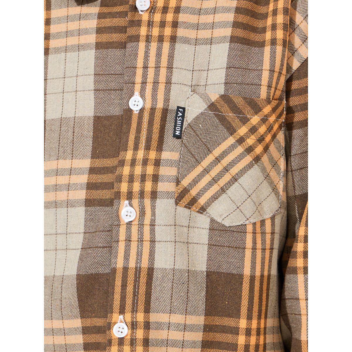 قميص مطبع بنمط مربعات مع ازرار غلق-boys-clothing-shirts-image-3
