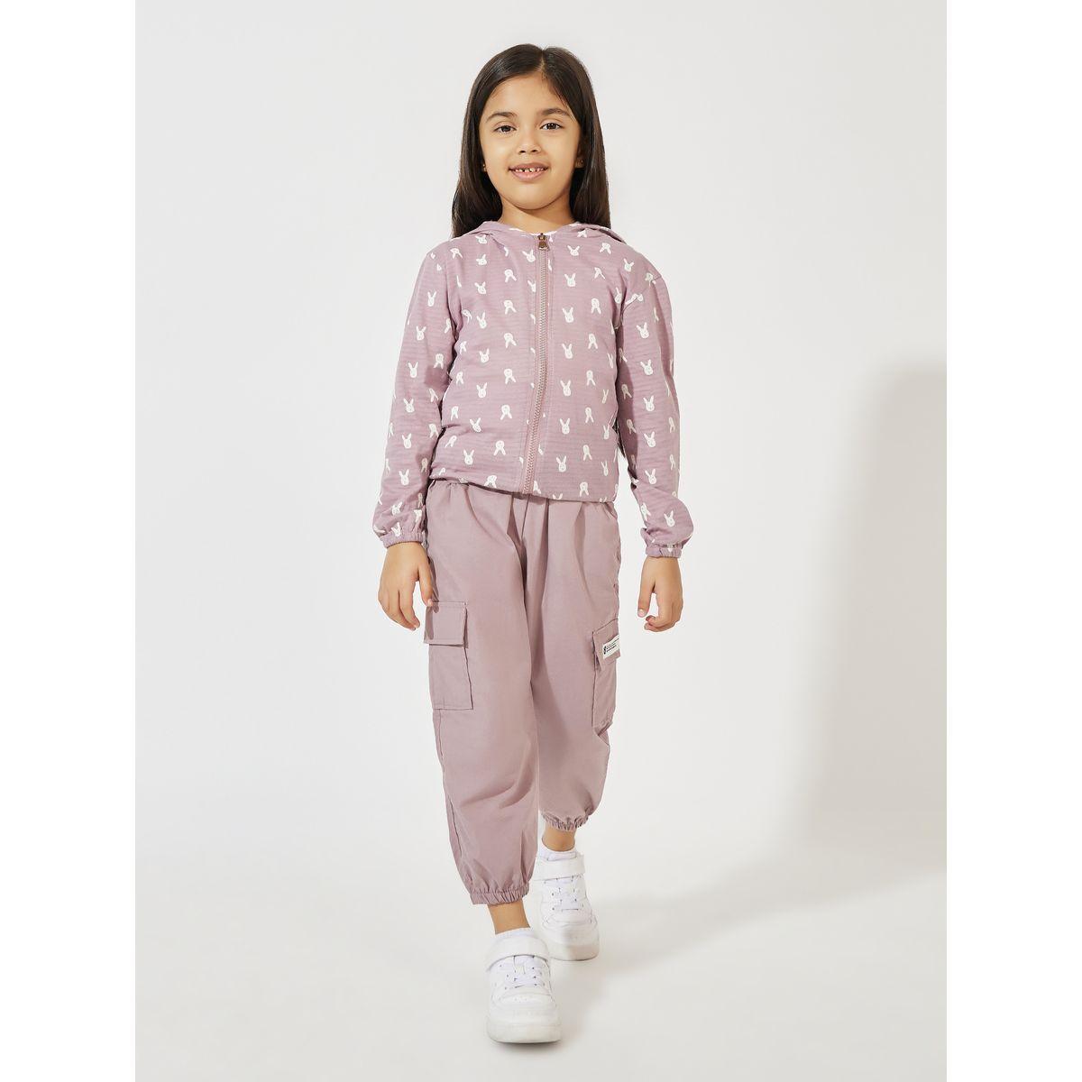 Styli Solid Patch Pocket Cargo Pants with Elasticated Cuff-girls-clothing-bottoms-trousers-image-2