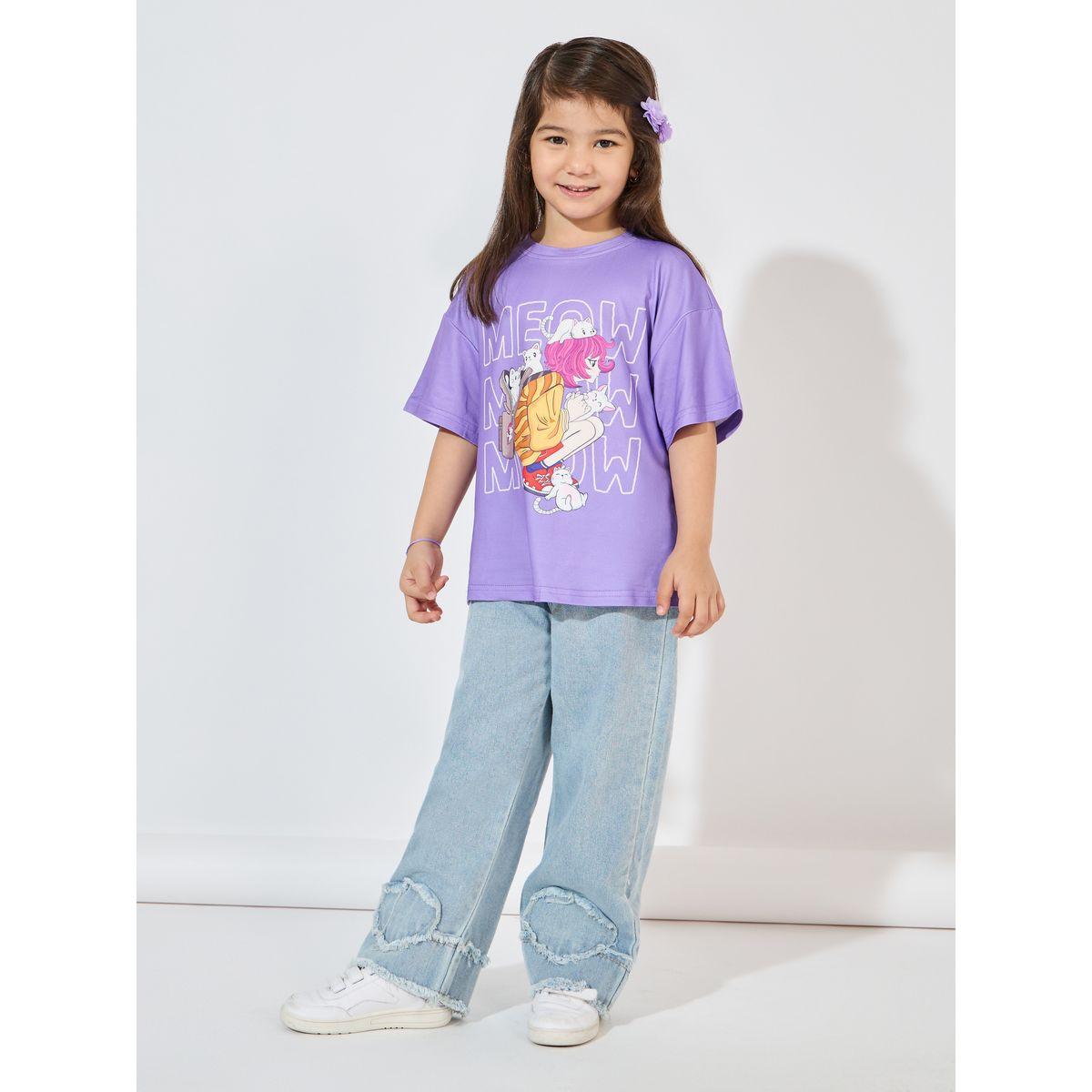 Styli Fake Pocket Heart Decor Wide Leg Jeans-girls-clothing-bottoms-jeansandjeggings-image-2