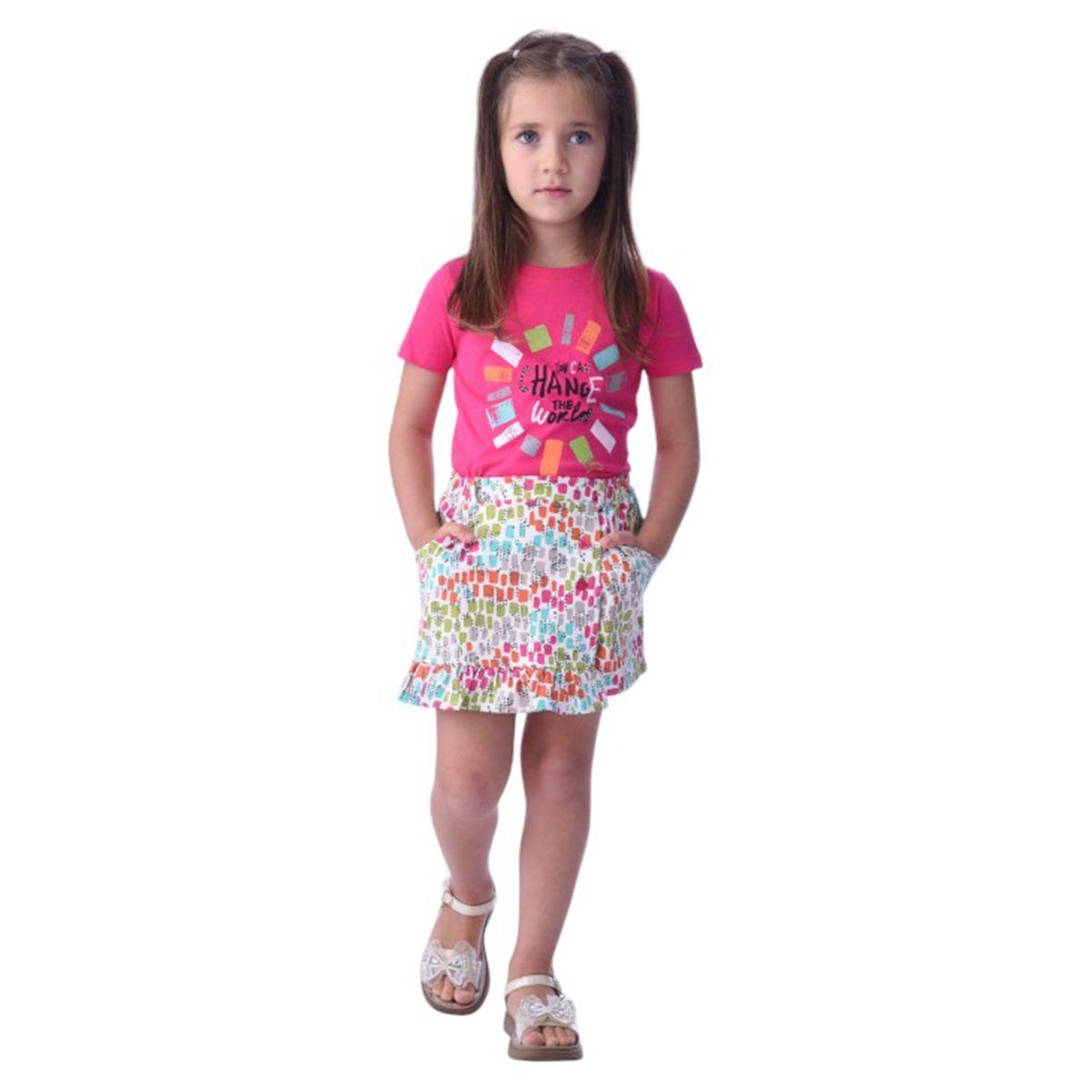Victor and Jane X Styli  Graphic Print T-Shirt & AOP Skorts Sets-girls-clothing-setsandcoords-image-1