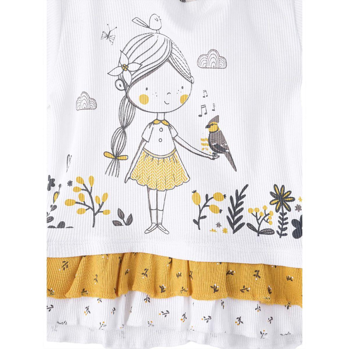 مجموعة من شورت وبلوزة مزينة بطبقات فيكتور آند جين × ستايلي-girls-clothing-setsandcoords-image-8