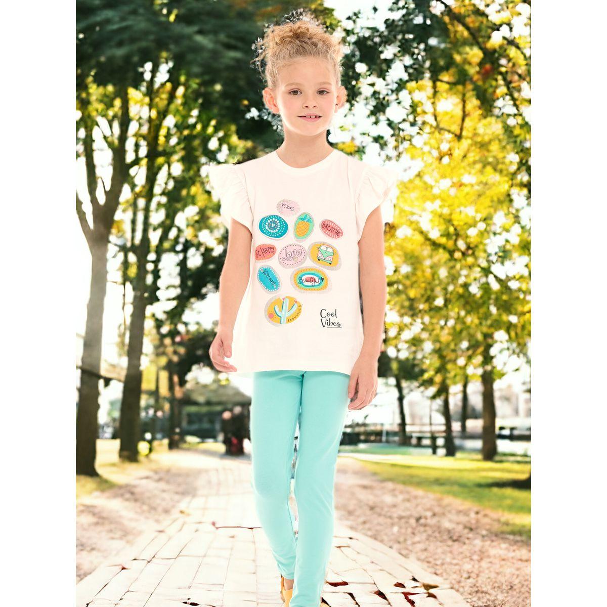 Victor and Jane X Styli  Frill Sleeves Graphic Top & Leggings Set-girls-clothing-setsandcoords-image-4