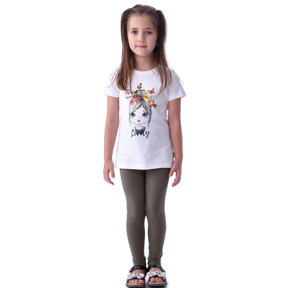 مجموعة من ليقنز مع تيشيرت بطبعة جرافيك فيكتور آند جين × ستايلي-girls-clothing-setsandcoords-image-1