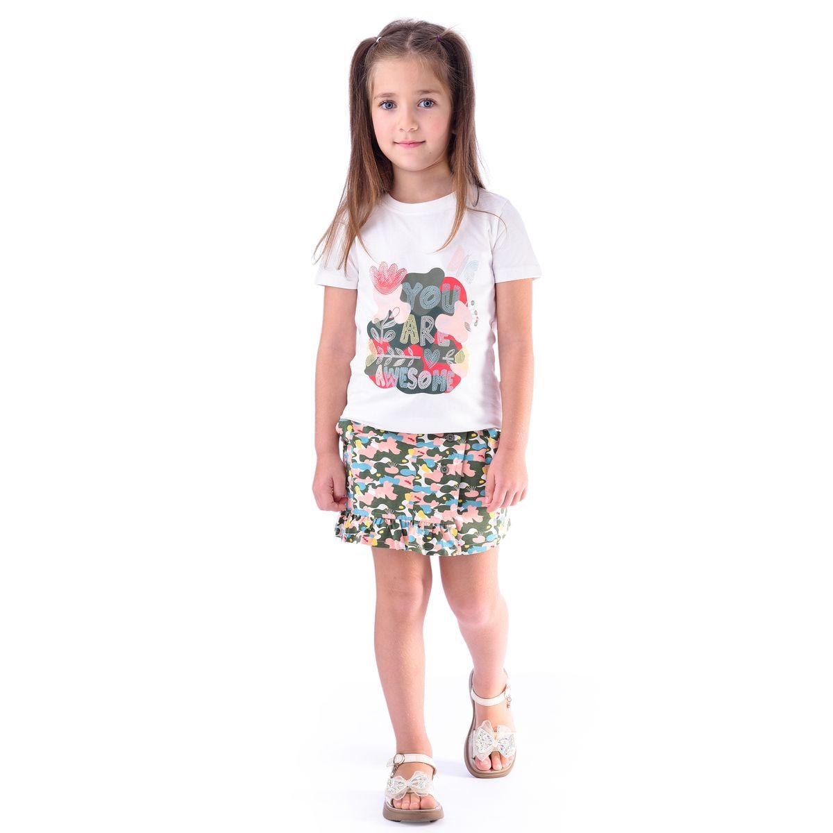 مجموعة من سكورت مطبع بالكامل مع تيشيرت بياقة دائرية فيكتور آند جين × ستايلي-girls-clothing-setsandcoords-image-1