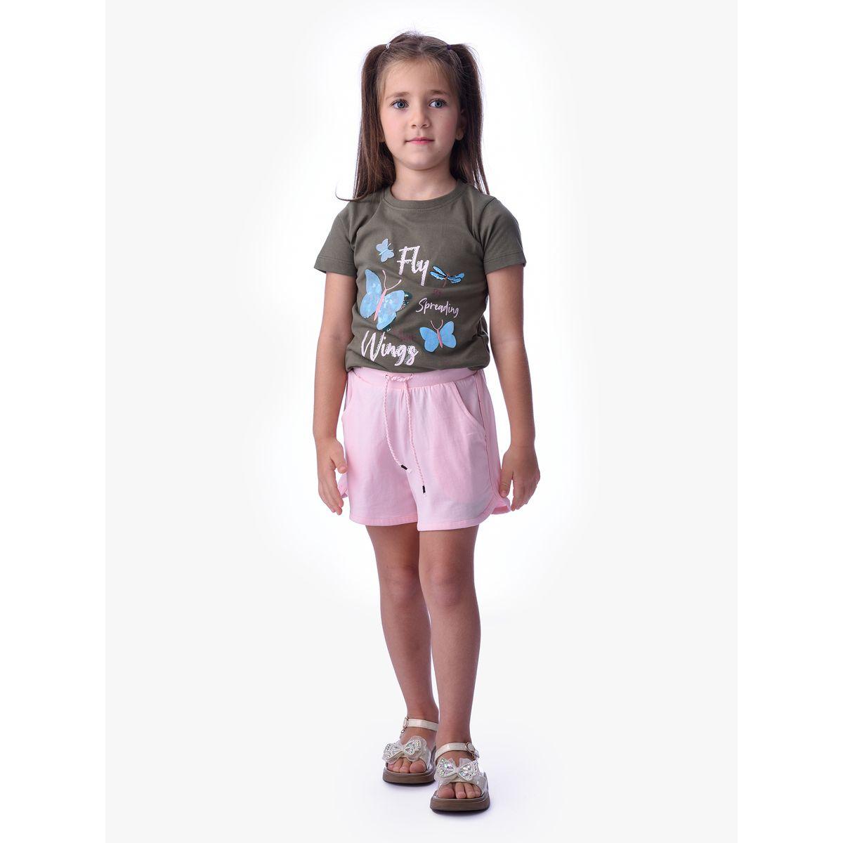 Victor and Jane X Styli  Butterfly Graphic Print T-Shirt & Shorts Set-girls-clothing-setsandcoords-image-3