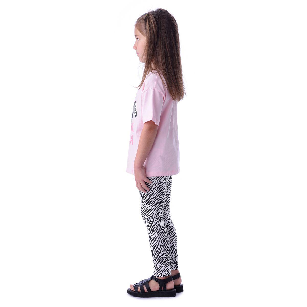 Victor and Jane X Styli  Zebra Print T-Shirt & Leggings Set-girls-clothing-setsandcoords-image-3