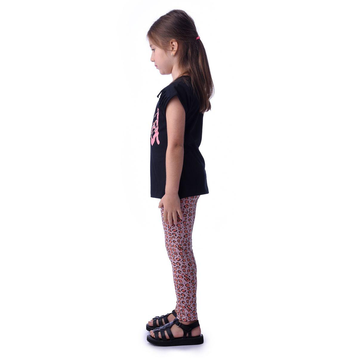 مجموعة من ليقنز بطبعة حيوان مع بلوزة بشراشيب فيكتور آند جين × ستايلي-girls-clothing-setsandcoords-image-4