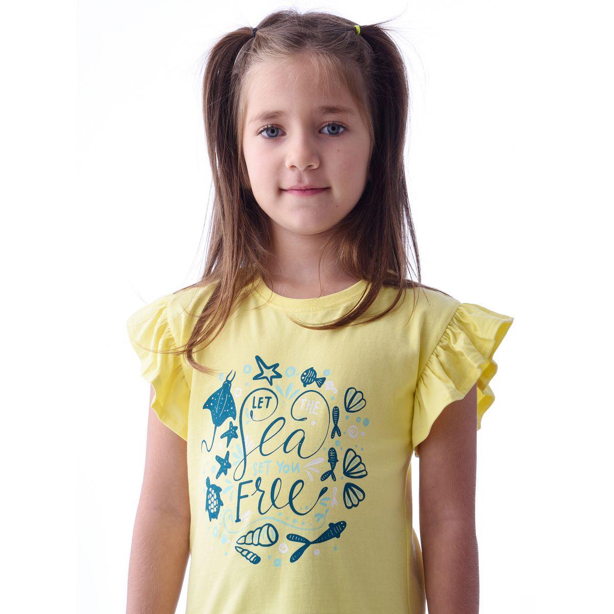 Victor and Jane X Styli  Frill Sleeves Sea Shell Print Top & Leggings Set-girls-clothing-setsandcoords-image-2