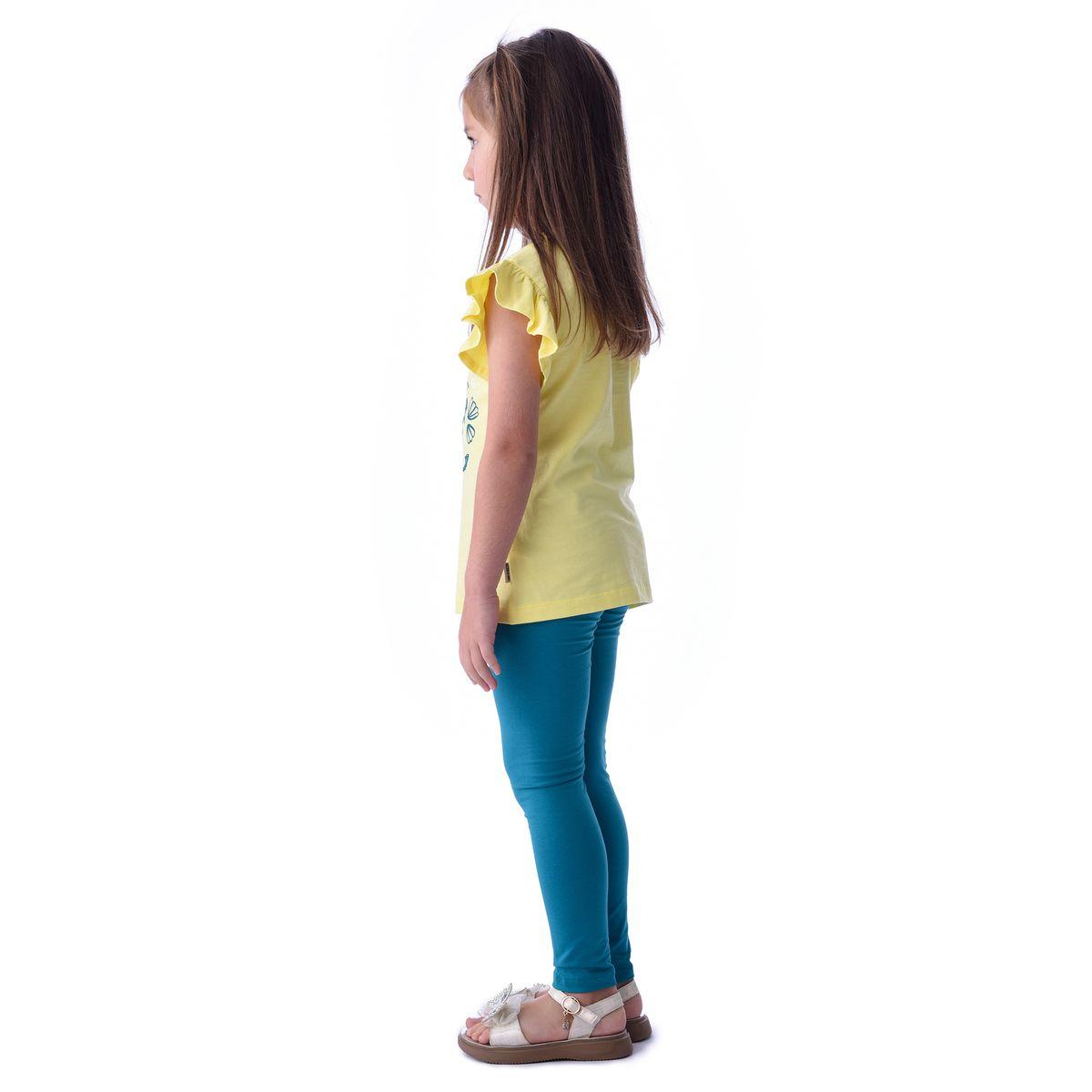 Victor and Jane X Styli  Frill Sleeves Sea Shell Print Top & Leggings Set-girls-clothing-setsandcoords-image-3